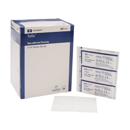 Cardinal Non-Adherent Dressing Telfa™ Ouchless Cotton 3 X 4 Inch Sterile