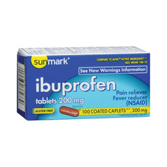 Pain Relief sunmark® 200 mg Strength Ibuprofen Tablet 100 per Bottle