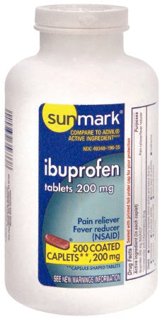 Pain Relief sunmark® 200 mg Strength Ibuprofen Tablet 500 per Bottle