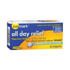 Pain Relief sunmark® 220 mg Strength Naproxen Sodium Tablet 50 per Bottle