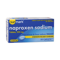 Pain Relief sunmark® 220 mg Strength Naproxen Sodium Tablet 50 per Bottle