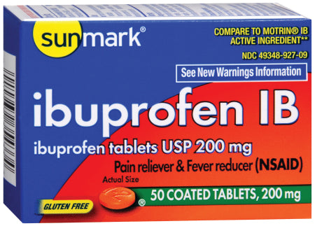 Pain Relief sunmark® 200 mg Strength Ibuprofen Tablet 50 per Bottle