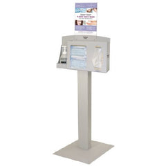 Bowman Manufacturing Hygiene Dispensing Station BOWMAN® Floor Stand Quartz Beige 18.00 X 18.00 X 59.10 Inch Aluminum / Cold Rolled Steel / PETG Plastic - M-997879-1743 - Each