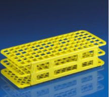 Globe Scientific Stacking Test Tube Rack Globe® Scientific 456400 Series 90 Place 12 to 13 mm Tube Size Yellow 2-1/2 X 4-1/8 X 9-3/5 Inch