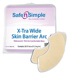 Safe N Simple Skin Barrier Arc Safe-n'Simple X-Tra Wide Mold to Fit, Standard Wear Adhesive without Tape Without Flange Universal System Hydrocolloid 1/2 Curve 2 Inch W