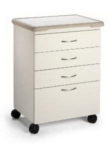 Midmark Mobile Treatment Cabinet 18 X 27 X 33 Inch Acorn 4 Inch 3 Drawers, 8 Inch One Drawer - M-998735-4659 - Each