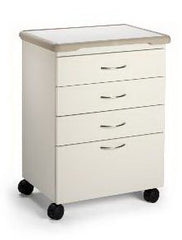 Midmark Mobile Treatment Cabinet 18 X 27 X 33 Inch Acorn 4 Inch 3 Drawers, 8 Inch One Drawer - M-998735-4659 - Each