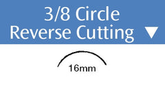 Suture with Needle Havel's® Nonabsorbable Uncoated Black Suture Monofilament Nylon Size 5 - 0 18 Inch Suture 1-Needle 16 mm Length 3/8 Circle Reverse Cutting Needle