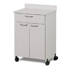 Clinton Industries Treatment Cabinet Mobile Laminate 2 Drawers 1 Shelf