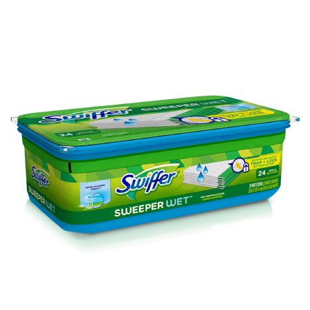 Lagasse Saturated Wet Mop Pad Swiffer® Sweeper Wet™ Bound Edge White Cloth Disposable - M-999479-1785 - Case of 12