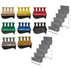 Hand Exerciser with Stands CanDo® Digi-Flex® LiTE® Tan / Yellow / Red / Green / Blue / Black / Silver / Gold 2X-Light / X-Light / Light / Medium / Heavy / X-Heavy / 2X-Heavy / 3X-Heavy