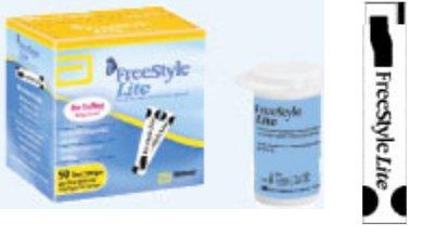 Abbott Blood Glucose Test Strips FreeStyle Lite® 50 Strips per Box Tiny sample size only 0.3 µL For Freestyle Lite ® Monitor System