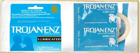 Church and Dwight Condom Trojan-Enz® Lubricated One Size Fits Most 12 per Box