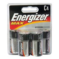 Eveready Battery Company Alkaline Battery Energizer® MAX® C Cell 1.5V Disposable 4 Pack - M-742302-4352 - Pack of 4