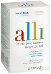Glaxo Smith Kline Weight Loss Aid Alli® Orlistat 60 mg Strength Capsule 120 per Bottle