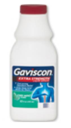 Glaxo Smith Kline Antacid Gaviscon® 254 mg - 237.5 mg Strength Liquid 12 oz.