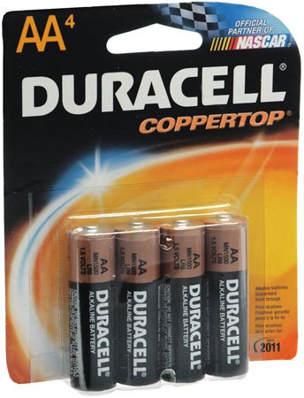 Procter & Gamble Alkaline Battery Duracell® Coppertop® AA Cell 1.5V Disposable 4 Pack - M-736431-1699 - Pack of 4