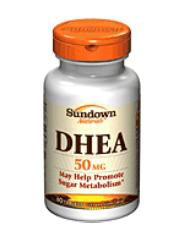 US Nutrition Dietary Supplement Sundown Naturals® DHEA (Dehydroepiandrosterone) 50 mg Strength Tablet 60 per Bottle