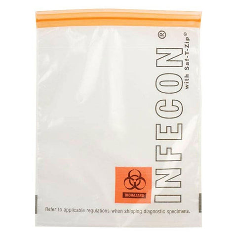 9"W x 12"H Infecon Specimen Transport Bags 9"W x 12"H ,250 / pk - Axiom Medical Supplies