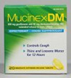 Reckitt Benckiser Cold and Cough Relief Mucinex® DM 600 mg - 30 mg Strength Tablet 20 per Box