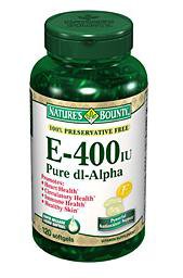 US Nutrition Vitamin Supplement Nature's Bounty® Vitamin E 400 IU Strength Softgel 120 per Bottle
