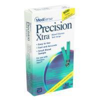 Abbott Blood Glucose Test Strips Precision Xtra® 100 Strips per Box 0.6 Microliter Sample Size , 5 Second Test Time For Precision Xtra® Systems