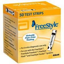 Abbott Blood Glucose Test Strips FreeStyle Lite® 50 Strips per Box Tiny sample size only 0.3 µL For Freestyle Lite ® Monitor System