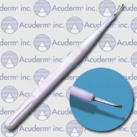 Acuderm Dermal Curette Acu-Dispo-Curette® 5 Inch Length Single-ended Handle 1 mm Tip Cup Tip - M-625024-4912 - Box of 25