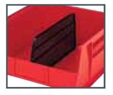 Akro-Mils Bin Length Divider AkroBins® 14-3/16 Inch Black Polypropylene - M-636529-1880 - Pack of 6