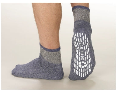 Alba Healthcare Slipper Socks Eco-Steps™ Large / X-Large Redwood Ankle High