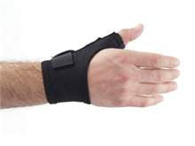 Alimed Thumb Wrap Freedom® Comfort™ One Size Fits Most Hook and Loop Closure Left Hand Black