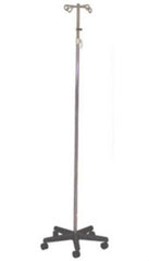 Alimed IV Pole Telescoping Pole Econo 2-Hook 5 Legs, 3 Inch Nylon Monster Casters, 2 with Breaks, 24 Inch Diameter - M-569609-4368 - Each