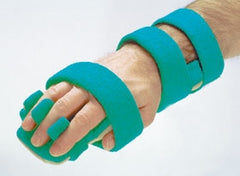 Alimed Grip Splint Orthosis AliMed® ULTRApadded™ Padded Foam / Terry Cloth / Wire Left or Right Hand Turquoise One Size Fits Most