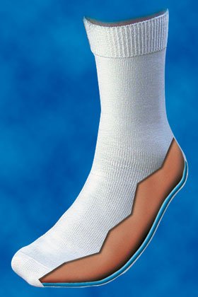 Alimed Arthritic / Diabetic Gel Socks Silipos® Calf High Large White Closed Toe