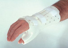 Alimed Wrist / Hand / Thumb Splint PlastiCast Polyethylene / Foam / Stockinette Right Hand White Small