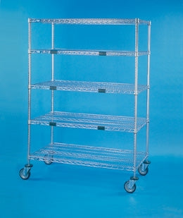 Alimed Utility Cart Nexel® Chrome Plated 24 X 60 X 69 Inch Silver