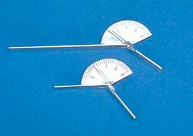 Alimed Finger Goniometer Baseline® Stainless Steel 3-3/4 Inch 0 to 150° on Both Sides of the Dial That Read in Opposite Directions at 5° Increments