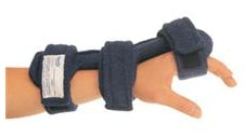 Alimed Dorsal Hand Orthosis ComfySplints™ Terry Cloth Right Hand Blue Adult