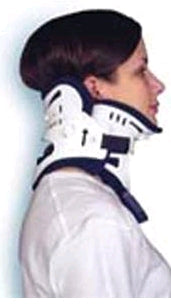 Alimed Rigid Cervical Collar Ossur® Miami J® Preformed Adult Super Short Two-Piece / Trachea Opening