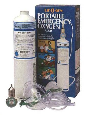 Allied Healthcare Lif-O-Gen® Disposable Emergency Oxygen Kit (Filled)