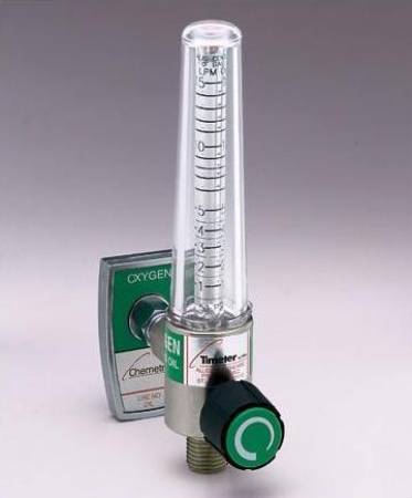Allied Healthcare Timeter® Sure Grip Oxygen Flowmeter Single 0 - 15 LPM DISS Outlet DISS Adapter
