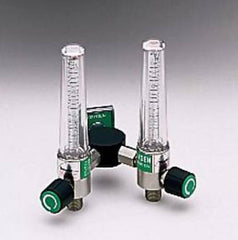 Allied Healthcare Timeter® Sure Grip Oxygen Flowmeter Dual with Y Bar 0 - 15 LPM DISS Outlet Chemetron Adapter