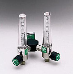 Allied Healthcare Timeter® Sure Grip Oxygen Flowmeter Dual with Y Bar 0 - 15 LPM DISS Outlet Chemetron Adapter
