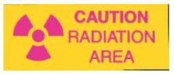 AMD Technologies Door / Wall Sign Caution Caution: Radiation Area - M-730864-4876 - Each