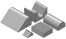 AMD Technologies Patient Positioner Kit Kit C 7-1/2 W X 10 D X 3 H Inch Foam Freestanding