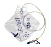 Amsino International Urinary Drain Bag AMSure® Anti-Reflux Valve Sterile Fluid Path 2000 mL Vinyl
