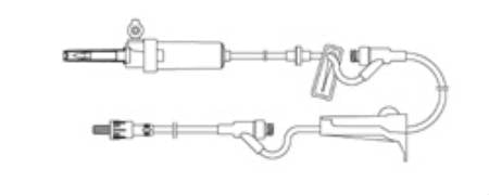 Amsino International Primary Administration Set AMSafe® 15 Drops / mL Drip Rate 110 Inch Tubing 2 Ports - M-688060-1674 - Case of 50