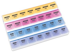 Apex-Carex Pill Organizer Mediplanner® Standard Size 7 Day 4 Dose