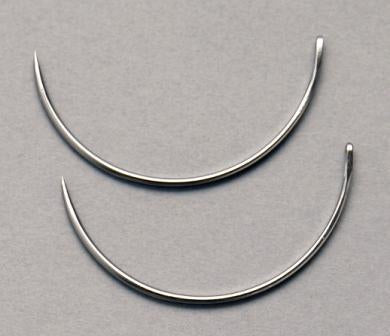 Suture Needle Richard-Allan® 1/2 Circle Taper Point-Light Needle Improved Mayo Catgut Type Size 4 Needle