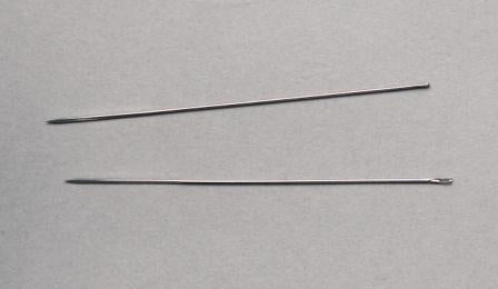 Suture Needle Richard-Allan® Straight Pointed Needle Bunnell Type Size 2 Needle